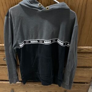 Aeropostale Gray and Black Hoodie